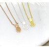 Be a Pineapple Message Card, Tiny Rose Gold Pineapple Necklace