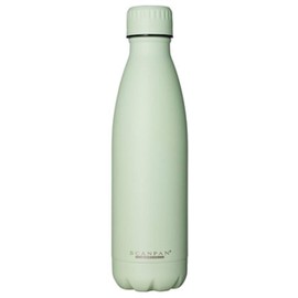 Scanpan Vacuum Stainless Steel Water Bottle 500 ml Water Bottle BPA 24 Hours Cooling & Keeps Warm for 12 Hours, Stainless Steel to Go Insulated Flat, Travel Flat in V (Green Tea To Go)