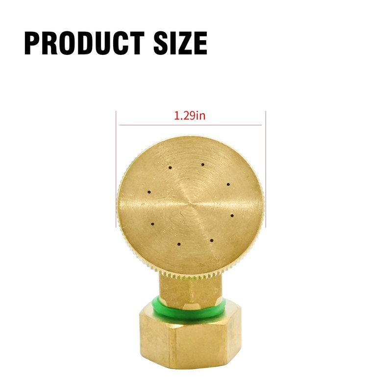 MDEOOSKY 1 Pcs Brass Misting Spray Nozzle 8-Holes Adjustable Water