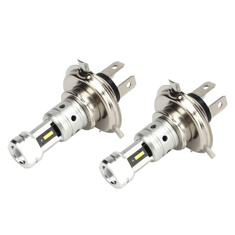 2 Pcs 100W H4 LED Motorcycle Headlight Bulb 360 Degree