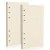 A6 6-Hole Blank Refill Paper(Pre-Punched)–100gsm Thick Beige Paper, Fountain Pen