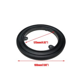 Quluxe 7 Inch Lazy Susan Plastic Rotating Turntable with Steel Ball Bearings Swivel- Black