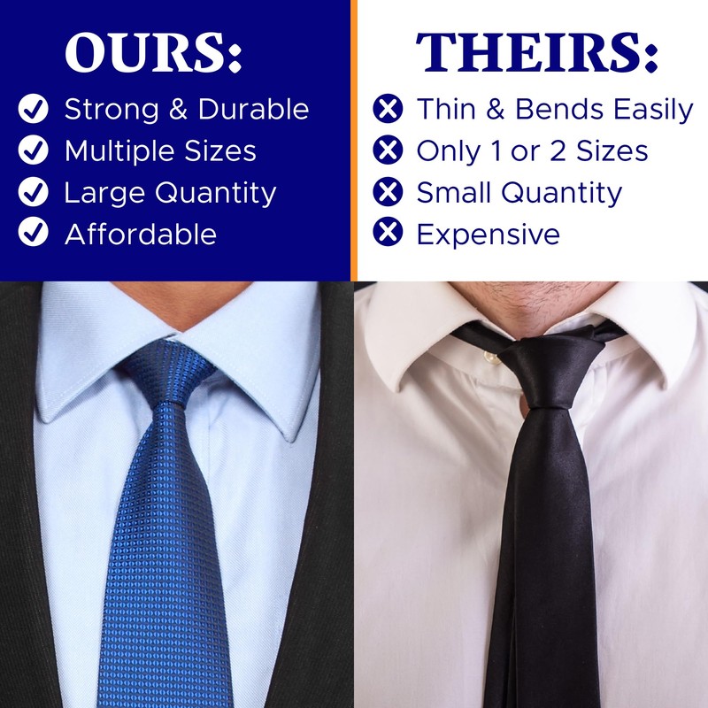 100 Plastic Collar Stays for Men's Dress Shirts – Collar