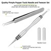 VOGARB Professional Facial Milia Blackhead Remover Tool, Double Ended Titanium