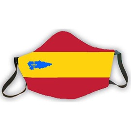 Reusable Spain Flag Mask with Asturias Crest 3-Ply