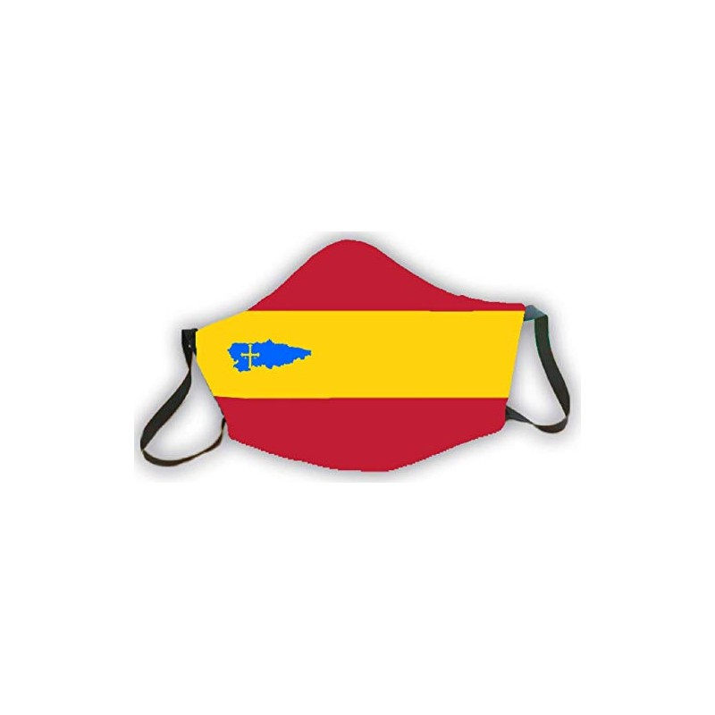 Reusable Spain Flag Mask with Asturias Crest 3-Ply