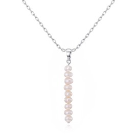 Philip Jones Silver Plated Freshwater Pearl Drop Necklace