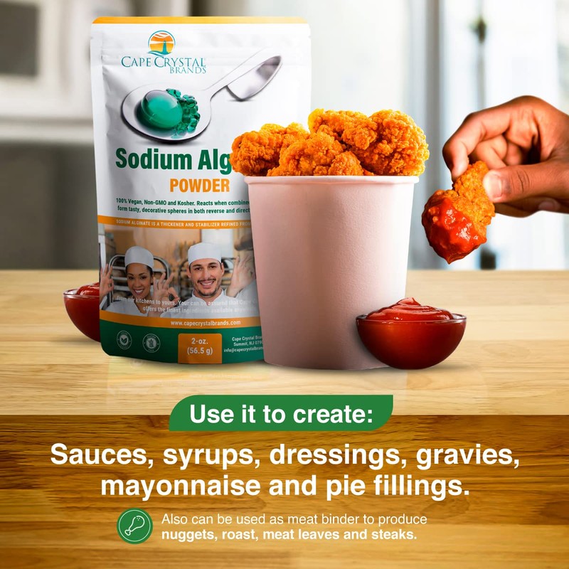 Sodium Alginate 100% Food Grade | Natural Thickening Powder &