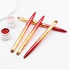 Pure Kolinsky French Nail Brush with Metal Handle (Red-Gold, 14#)