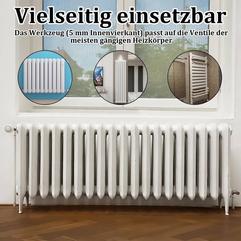 LILELIG Set of 6 Radiator Bleeding Keys, Aluminium Heating Keys,