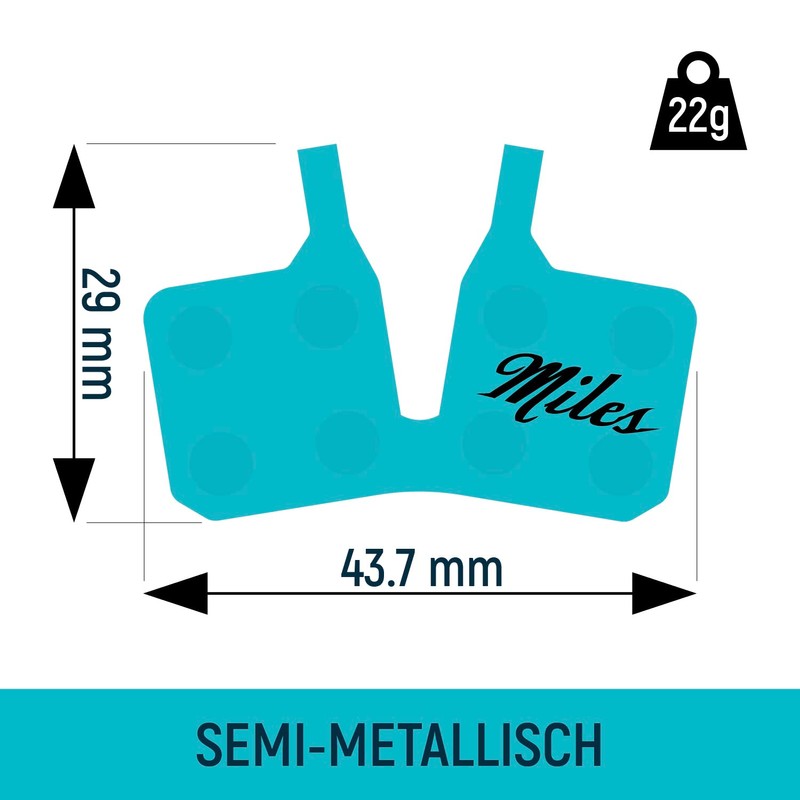 Miles Racing Bicycle Disc Brake Pads Sintered for Magura MT