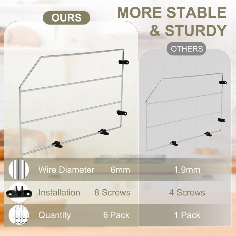 Blulu 6 Pcs Baking Sheet Organizer 12" x 20" Tray