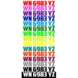Custom Boat or PWC Registration Hull ID Number Decal Sticker Set of 2