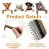 ZKKZOMA Wooden Dog Cat Flea Comb for Small Pets,Gift for