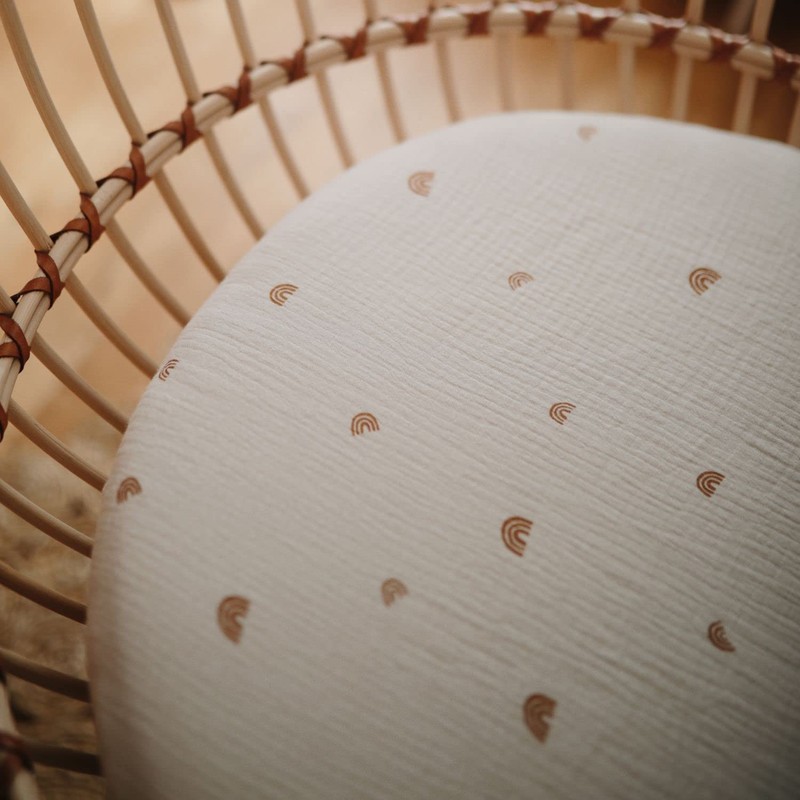 Mushie Fitted Crib Sheet | Extra Soft Muslin Crib Sheet