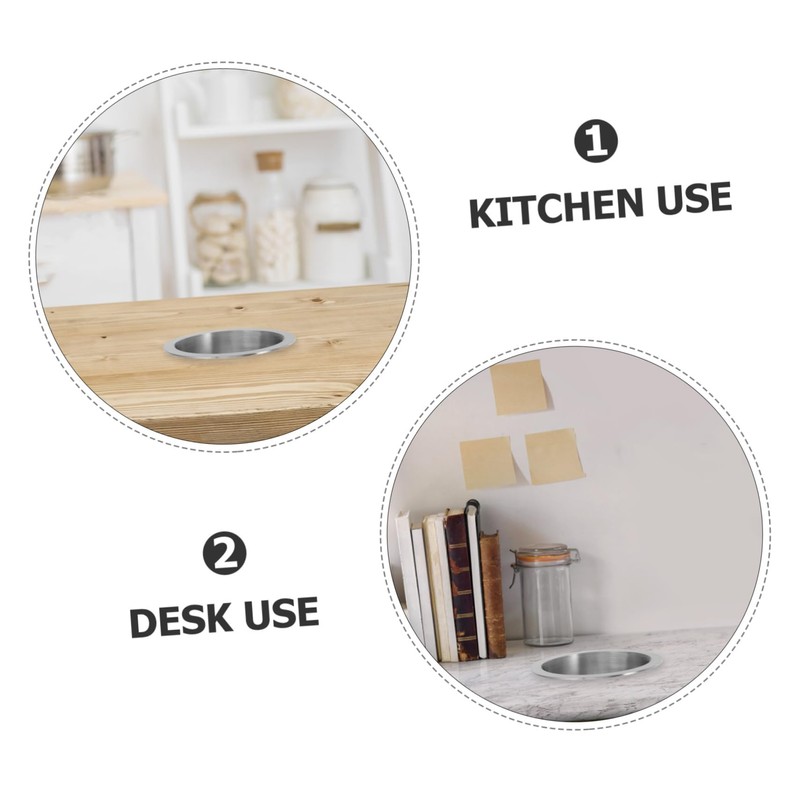 OHPHCALL Concealed Recessed Trash Bin Cover Stainless Steel Built Flap