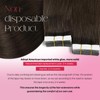 Moresoo Brown Tape in Hair Extensions Human Hair Invisible Hair