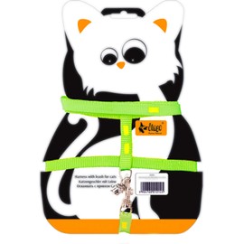 Dingo Cat Harness with Leash, Set for Cat Made of Fabric Bell at the Front of Harness Aquamarine 21014