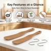 Wooden Stir Spurtles Set, Spurtle Spatula for Sourdough Starter, Reaches