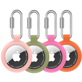 Waterproof Holder for AirTag Keychain - 4 Pack with Carabiner