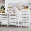 SYKIARIOL Rolling Cart with Drawers,10 Drawer Rolling Cart,Storage Cart with