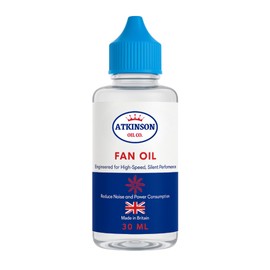 Atkinson Oil Co. Fan Oil - Premium 30ml Fully Synthetic Lubricant for Fan Bearings - Eliminates Squeaks & Extends Fan Life