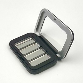 Mini Acrylic Window Magnetic Empty Palette for Lip Balm, Eyeshadow, Blusher 4 Compartments 2ea