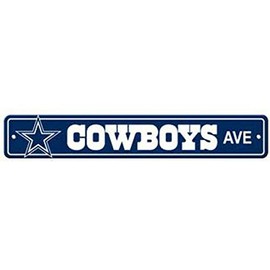 UNBARD Cowboys Ave Metal Street Sign 4x16 Inches