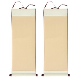 2pcs Blank Hanging Scroll Chinese Xuan Paper Chinese Calligraphy Blank Hanging Scrolls Blank for Calligraphy Painting Art Projects