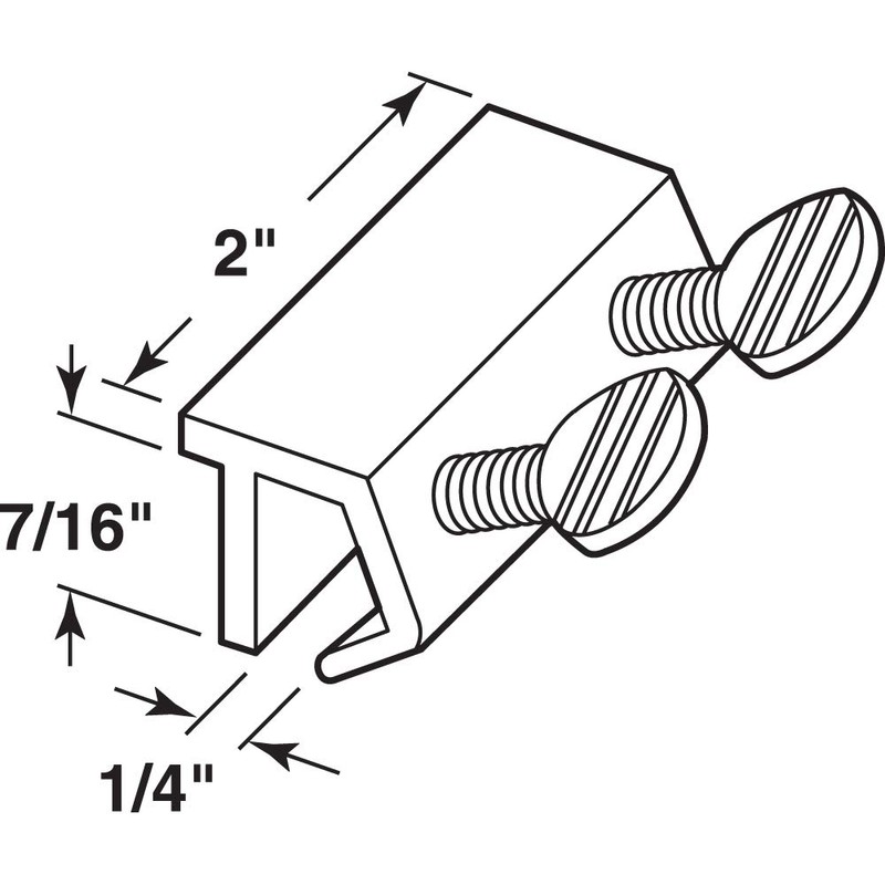Prime-Line U 10679 Sliding Door Lock, Double Screws, Aluminum (Single