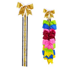 Hipcheer Handmade Cheer Bows Holder, Wall Hanger for Cheerleading Teen Girls High School College Sports