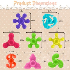 100pcs Mini Finger Fidget Spinner Toys, Bulk Stress Relief Sensory Toys for Kids Adults, Party Favors, Classroom Prizes, Stocking Stuffers