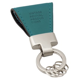 Vintage Revival Productions key clip italian oil leather leather magnetic key holder key case made in Japan, blue