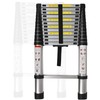 Aluminum Telescopic Extension Ladder Collapsible Ladder, One-Button Retraction Extension Ladder,Multi-Use,