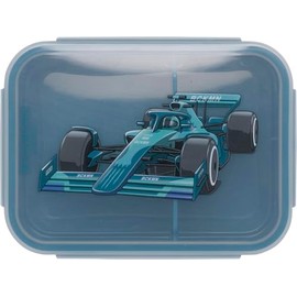 Beckmann, Racing Children's Lunch Box with Removable Divider, Primary School Lunch Box, Green