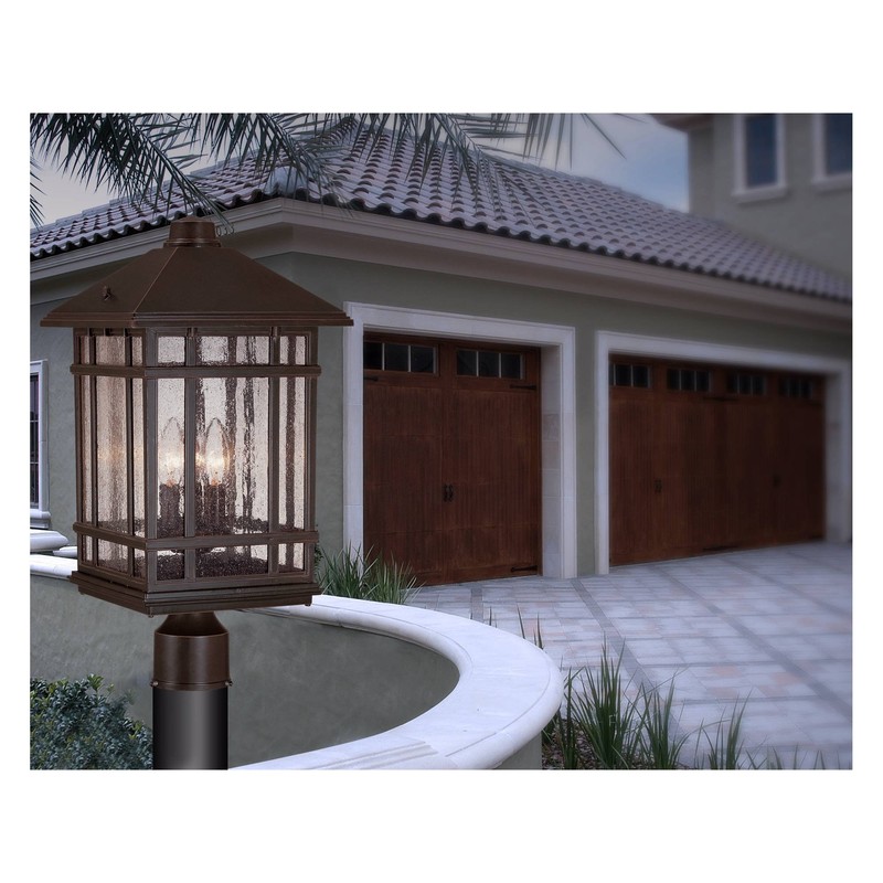 J du J Sierra Craftsman 18"H Bronze Outdoor Post Mount