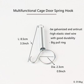 JSM, Spring Cage Latch Door Spring Hook Metal Finger for Fixing Rabbit, Dog, Cat, Parrot, Guinea Pig, Bunny, Pet Cage Door(10Packs)
