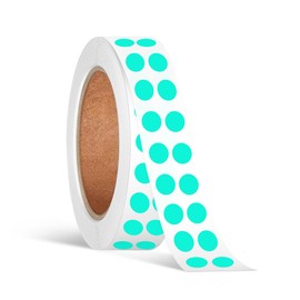 1/4 Inch Circle Sticker Labels,0.25 Inch Round Adhesive Color-Code Dot Stickers,1000 Dot Label Stickers for Office and Marking (Aqua)