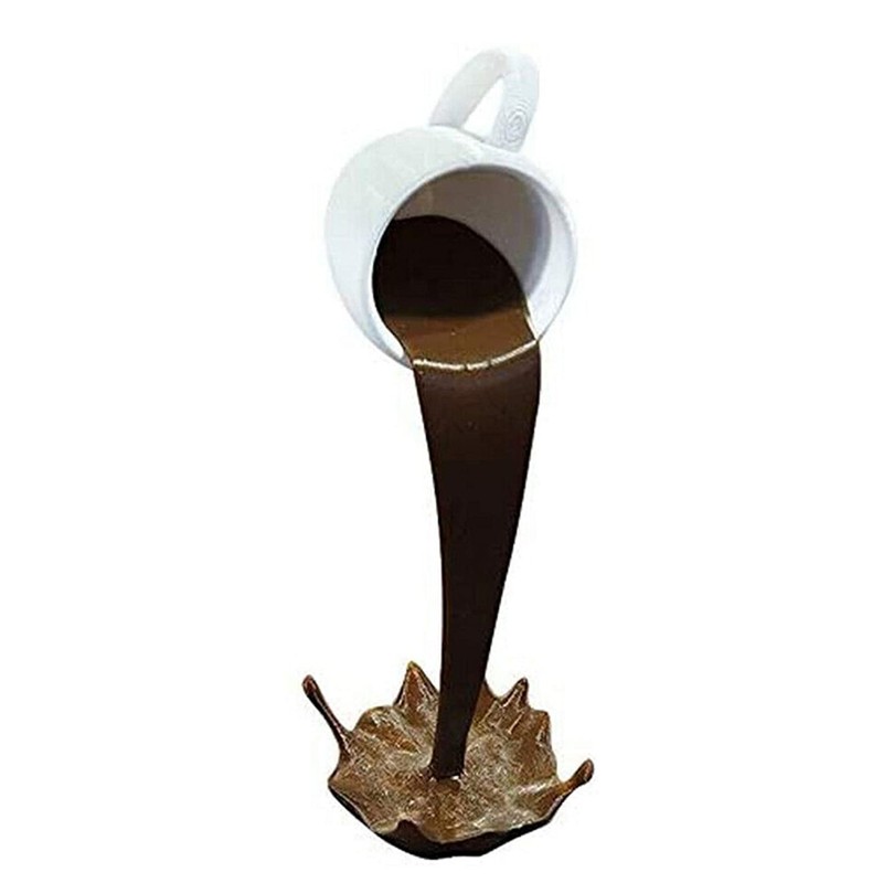 Floating Spilling Coffee Cup Spilling Pouring Coffee Cup Sculpture Sculpture