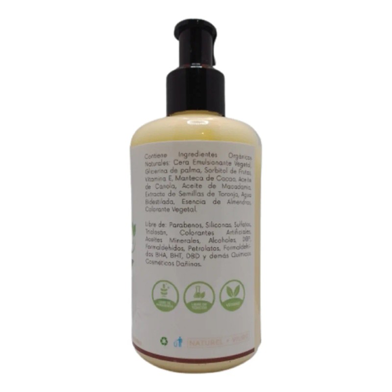 Crema Orgánica Con Macadamia Libre De Químicos Y Parabenos