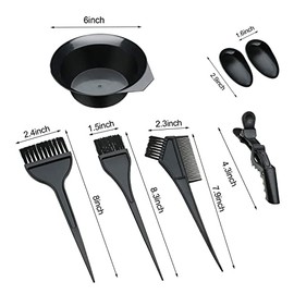 Kit de Tinte para el Cabello 20 Piezas - Cepillo, Cubierta para Oídos, Cuenco, Peine y Herramientas para Salón de Bricolaje