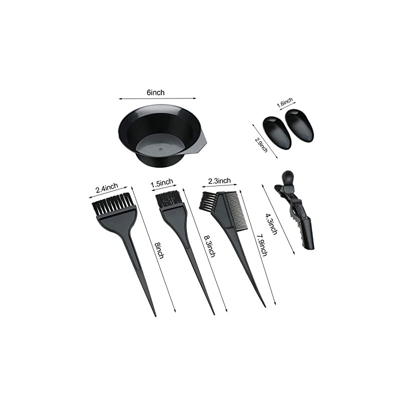 Kit de Tinte para el Cabello 20 Piezas - Cepillo,