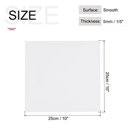 QUARKZMAN ABS Plastic Panel 10 Inches x 10 Inches x 0.2 Inches ABS Styrene Panels for Building Models DIY Craft Panel White