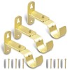 AMZSEVEN Adjustable Curtain Rod Brackets, Metal Window Drapery Rod Hanger