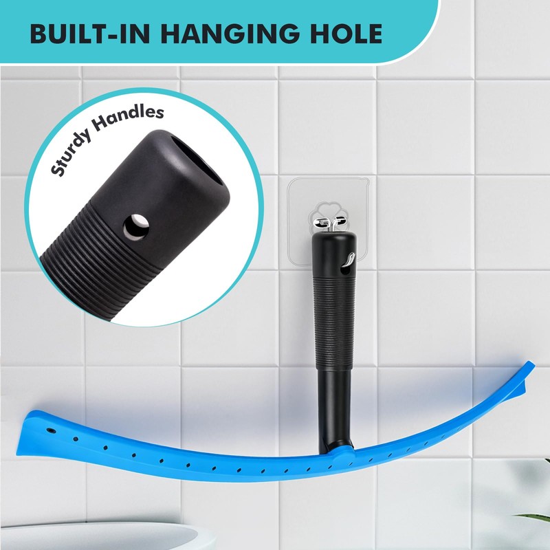 FOSHIO Window Squeegee with 18-Inch Large TPU Blade, All-Purpose Shower