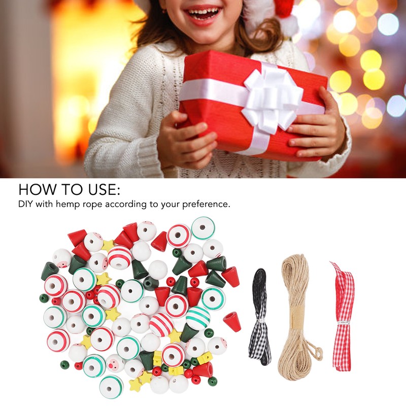 Christmas Bead Decoration Kit DIY Ornament Set Tree Hanging Decor