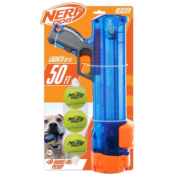 Nerf Dog Tennis Ball Blaster Dog Toy Gift Set, Tennis