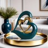 Double Heart Ornament,Double Heart Ceramic Statue,Home Decoration sculpture,Creative Home Modern