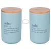 Barattolo sale 1000 ml in ceramica, coperchio in bambù, Victionary