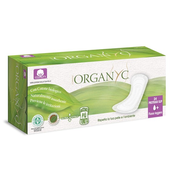Organyc Cotton Flat Panty Liners - 24 Pack